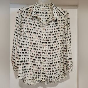 Jane & Delancey Birds On A Wire Button Down